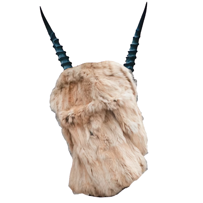 brown fur unicorn horn coat